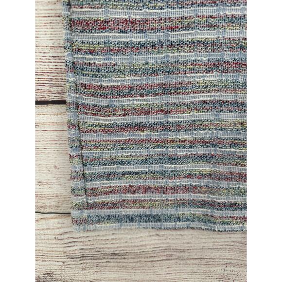 Akemi + Kin Anthropologie Sleeveless Knit Dress Womens L Blue Striped Turtleneck - Picture 4 of 10